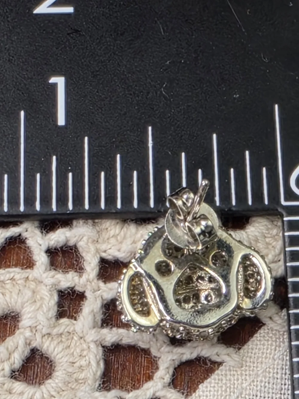 Little Cubic Zircon Crystal Sterling Silver Poodle Puppy Dog Earrings 1/2